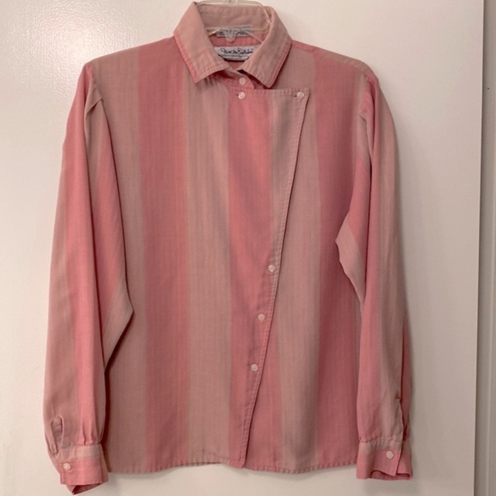 Vintage Diane Von Furstenberg 1980’s Blouse new wave punk asymmetrical offset 💕